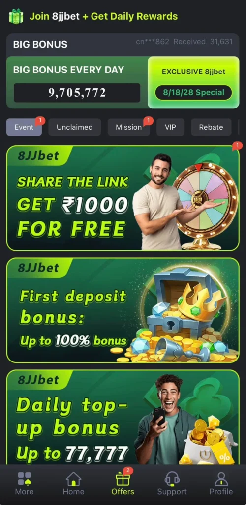 8JJBET Game Bonuses